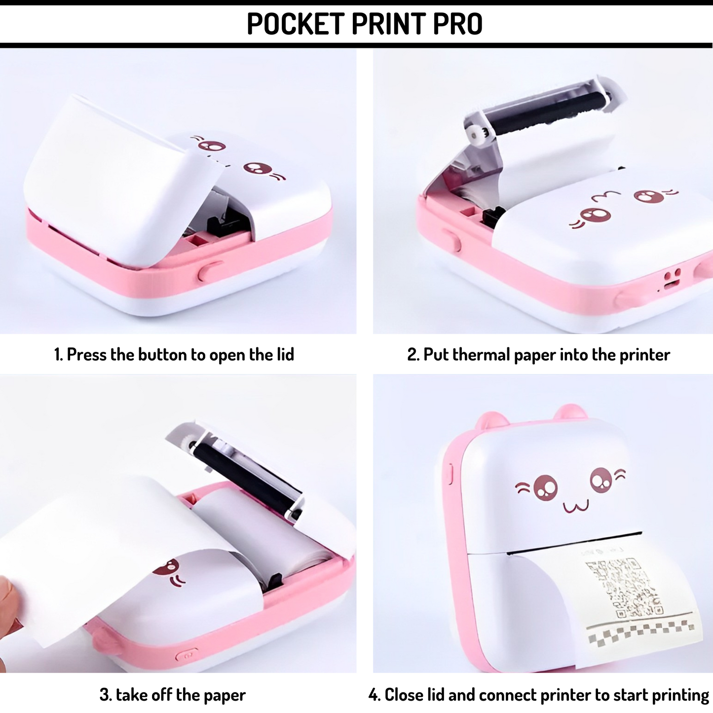 POCKET PRINT PRO - Portable Mini Bluetooth Printer