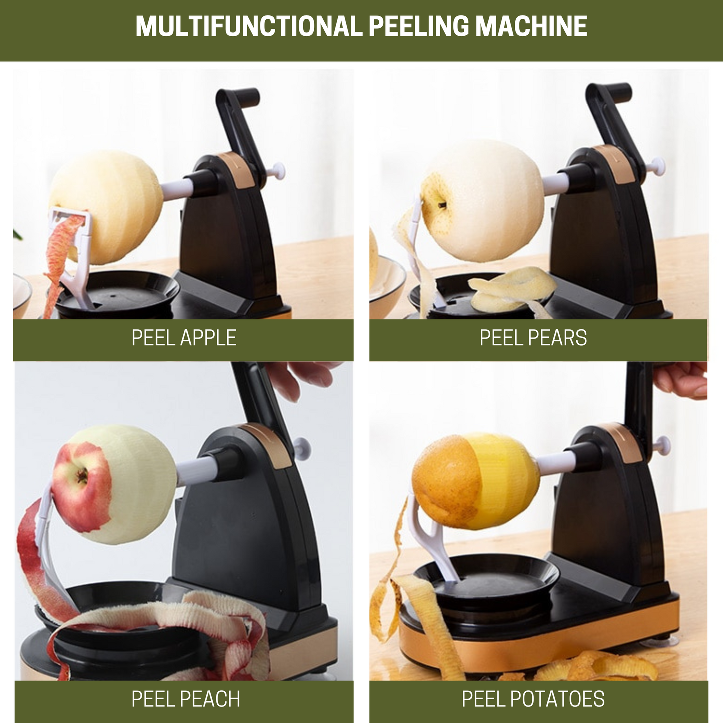 Hand-cranked Multifunctional Peeler